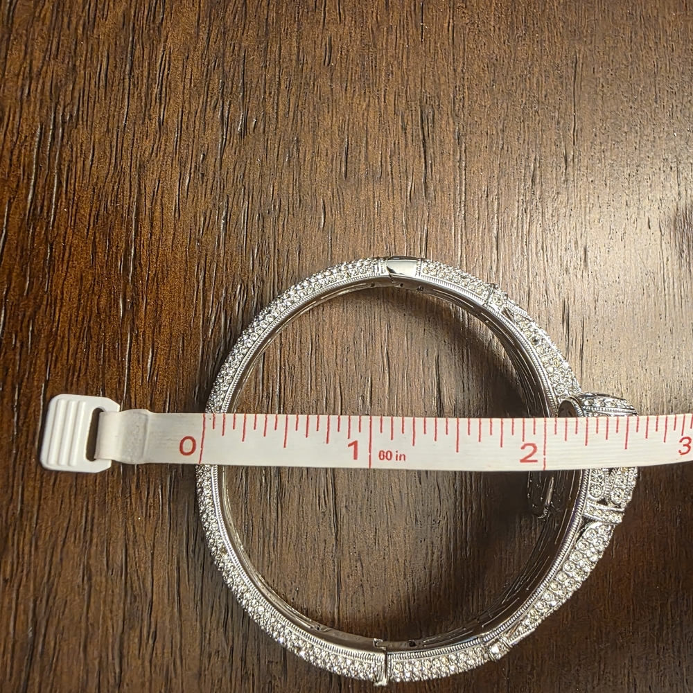 Source Unknown Silver Crystal Bracelet - image 6